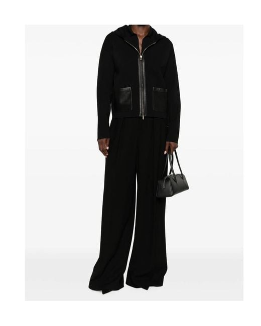 Max Mara Black Hooded Cardigan