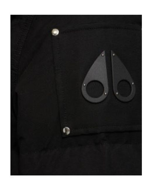 Moose Knuckles Black 3Q Hooded Down Jacket for men