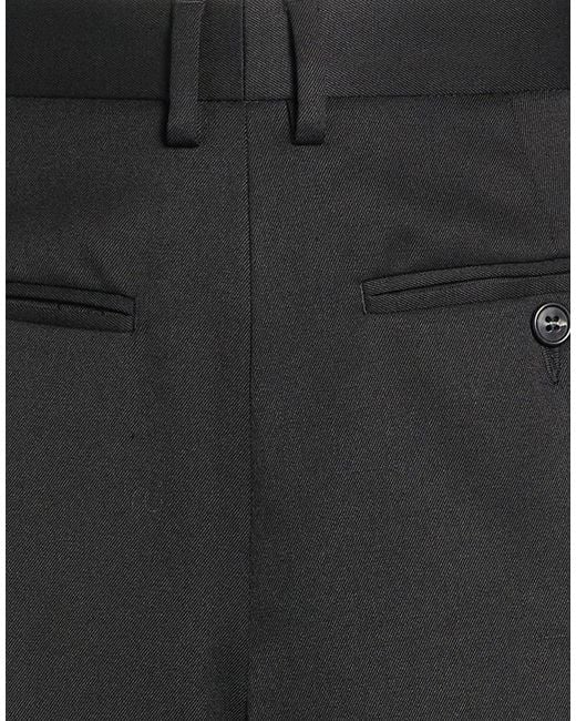 MM6 by Maison Margiela Black Solid Color Wideleg Trousers