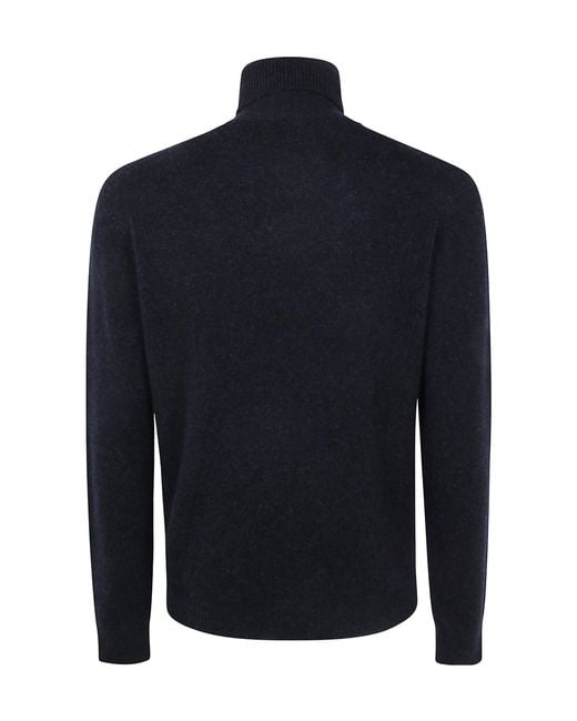 Nuur Blue Turtle-Neck Wool Sweater for men