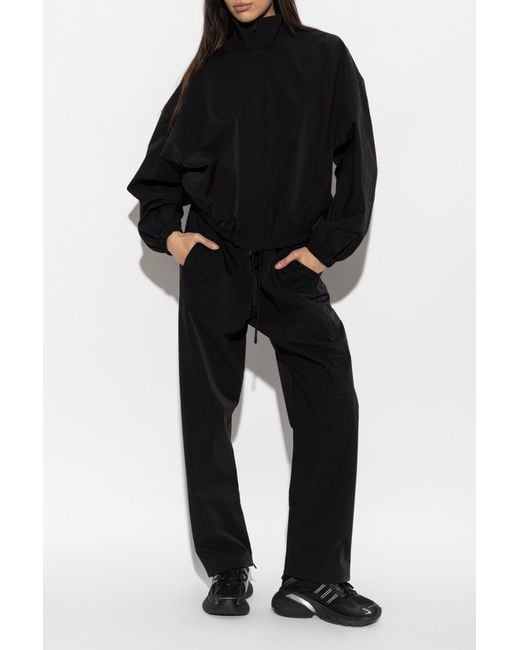 Fear Of God Black Essentials Logo-Patch Jacket