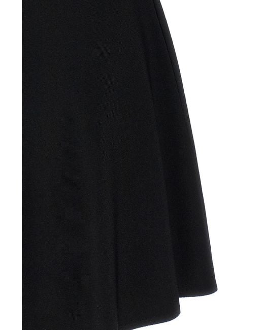 Valentino Black Bow Detailed Short-Sleeved Mini Dress
