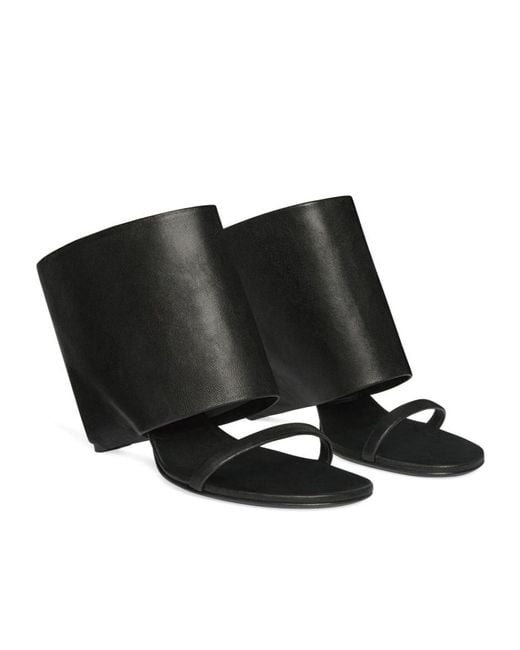 Courreges Black Courrèges Oblique Wedged Mules