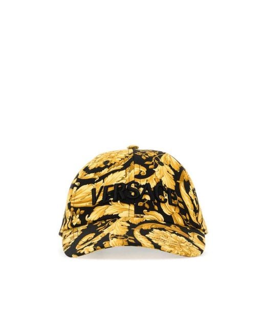 Versace Metallic Logo-Embroidered Baseball Cap for men