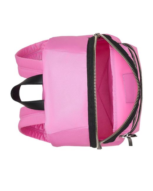 Marc Jacobs Pink The Biker Logo-Patch Zipped Large Backpack