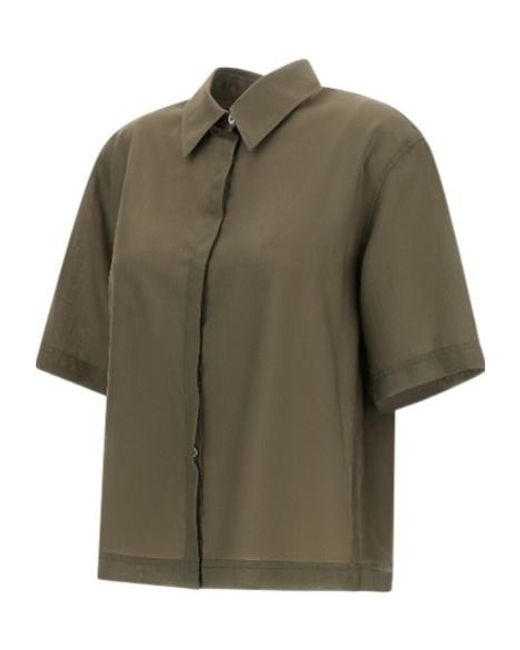 Herno Green Short-Sleeve Boxy Shirt