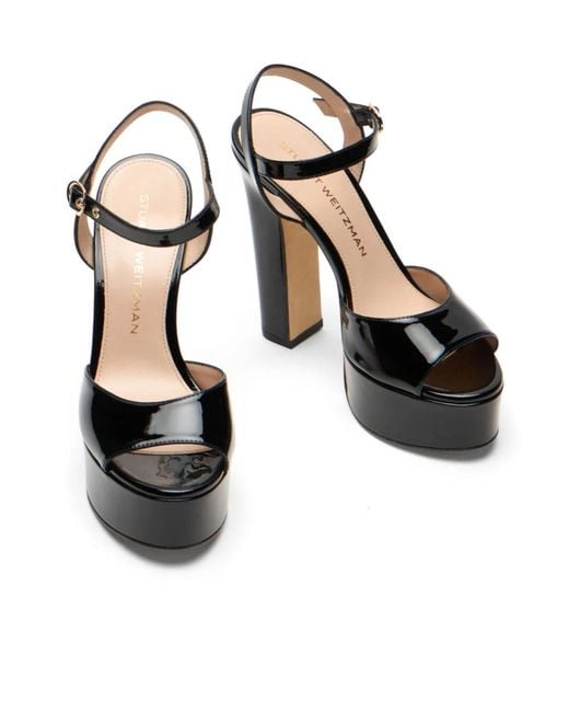 Stuart Weitzman Black Reade Platform Sandal