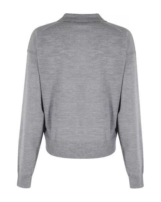 Soeur Gray Polo-Neck T-Shirt