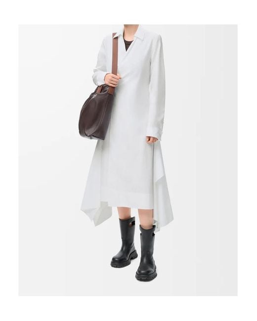 Loewe White Draped Dress