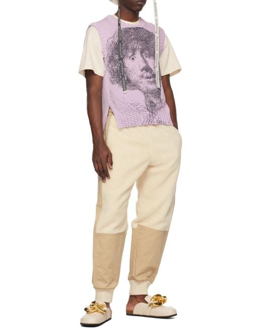J.W. Anderson Purple Rembrandt-Print Sleeveless Jumper for men