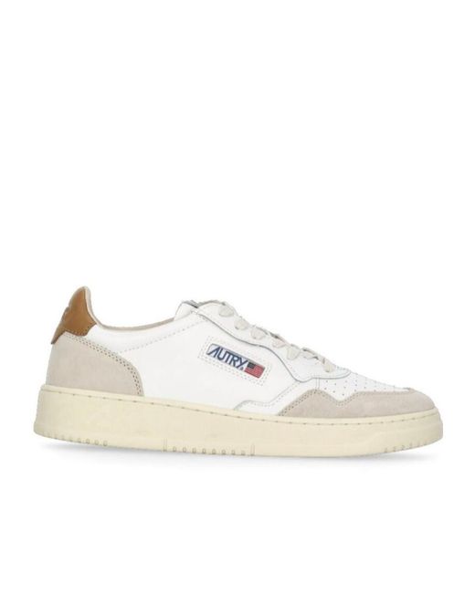 Autry Natural Medalist Lace-Up Sneakers for men