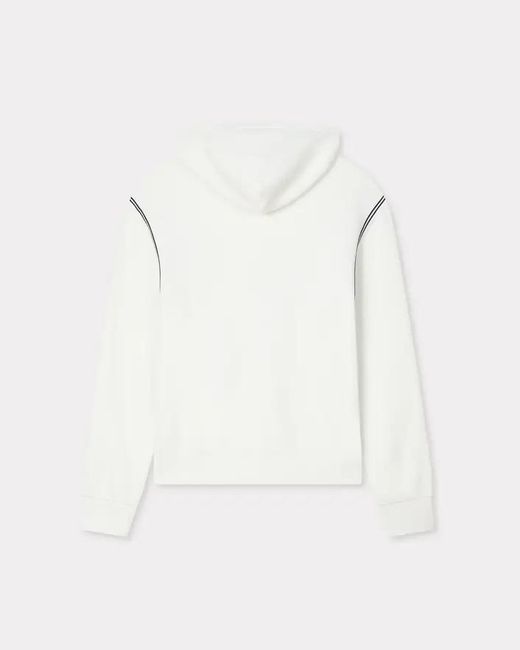 KENZO White 'Boke Flower 2.0' Embroidered Hoodie for men