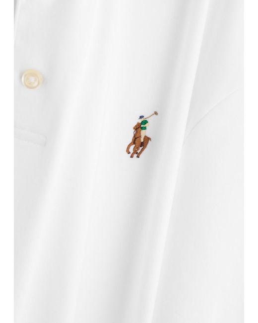 Polo Ralph Lauren White Slim Pima Cotton Polo Shirt for men
