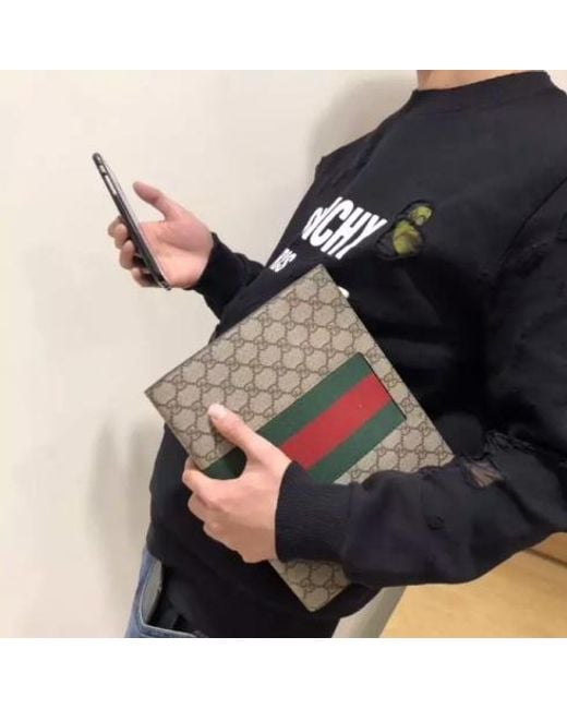 Gucci Green Web Gg Supreme Wash Bag for men