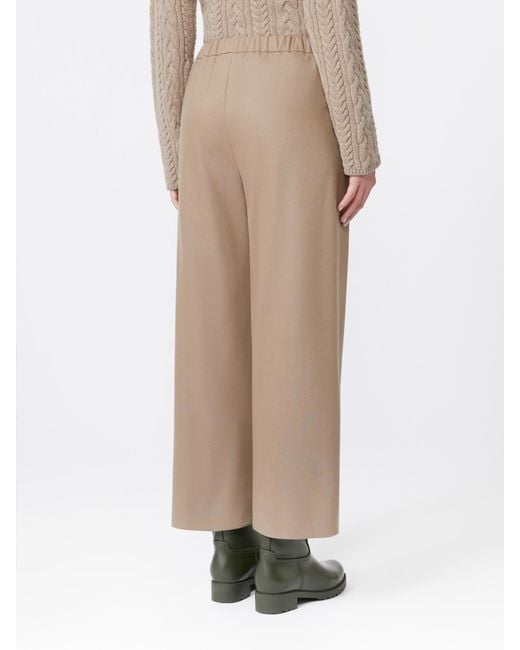 Max Mara Natural 'S Floria Drawstring Wide Leg Trousers