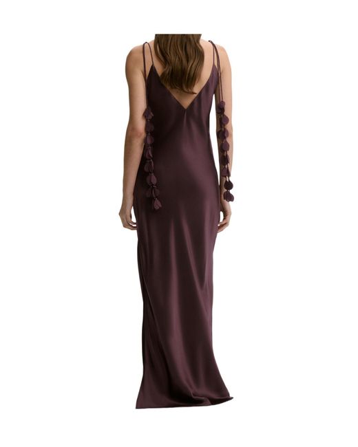 By Malene Birger Purple Pascale Silk Maxi Dress