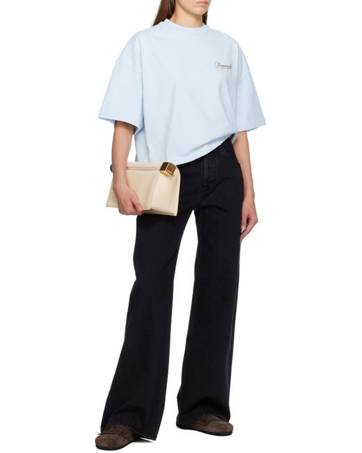 Jacquemus Black Wide Leg Denim Jeans