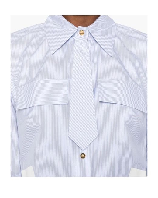 Elisabetta Franchi White Striped Blouse