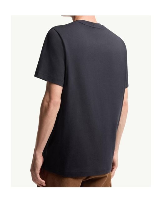 Moncler Blue Down Jacket Print Cotton T-Shirt for men