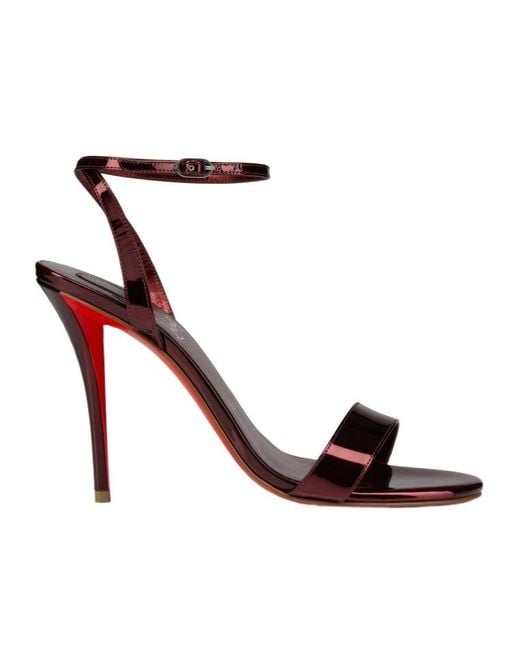 Christian Louboutin White Ankle-Strap Heeled Sandals