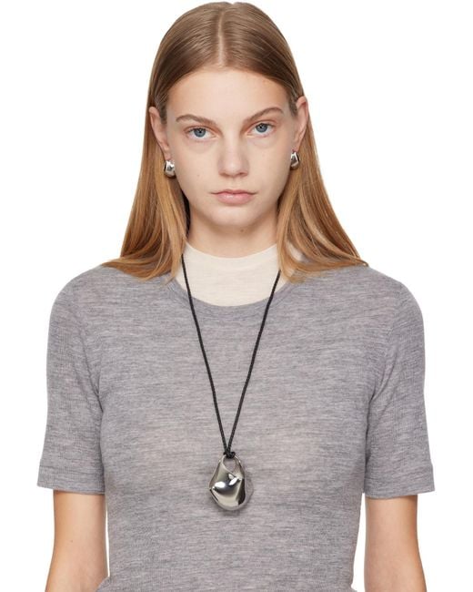 Khaite Metallic Lotus Small Earrings