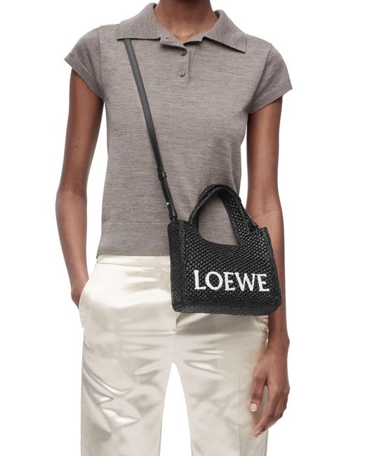 Loewe Black Mini Font Tote