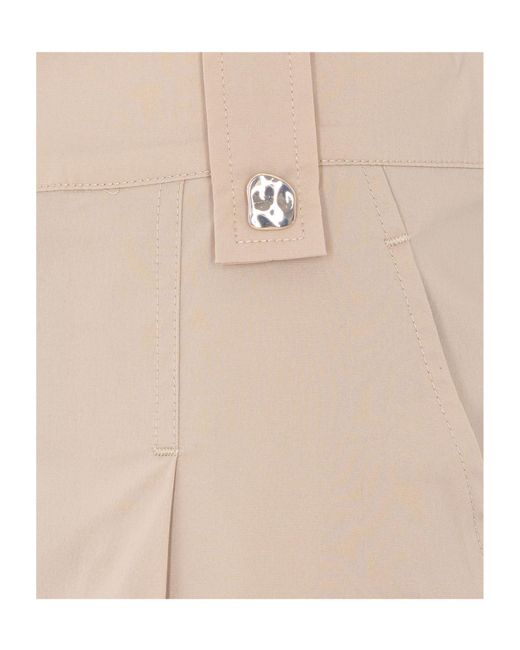 Liu Jo Natural Pleated Tailored Shorts