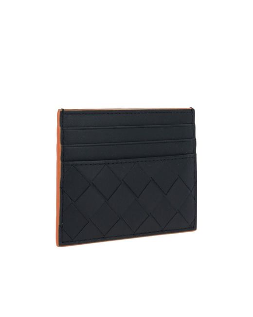 Bottega Veneta Black Intrecciato Open Top Card Case for men