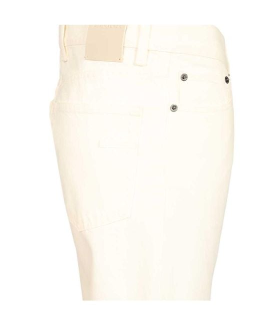Zegna White Logo Patch Straight-Leg Pants for men