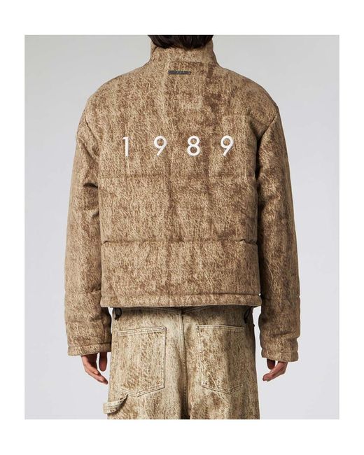 1989 STUDIO Natural Long-Sleeved Turtleneck Casual Jacket for men