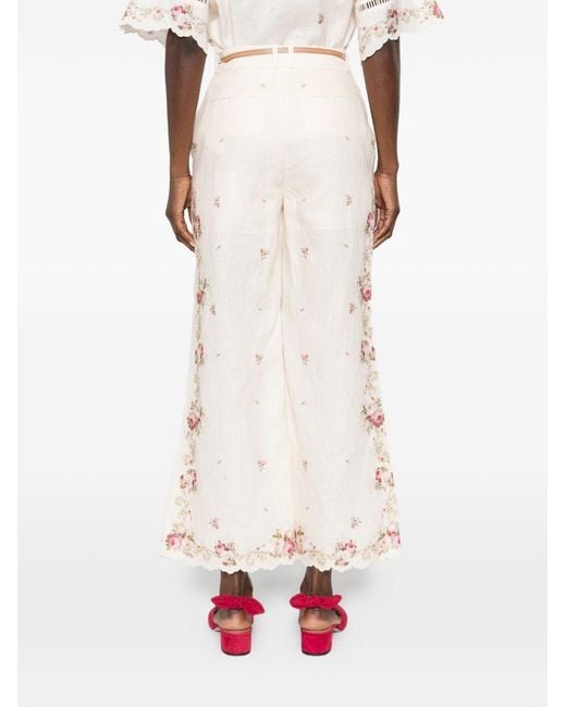 Zimmermann Natural Patience Belted Flare Pants