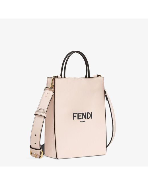Fendi Natural Small Logo Print Shopping Bag
