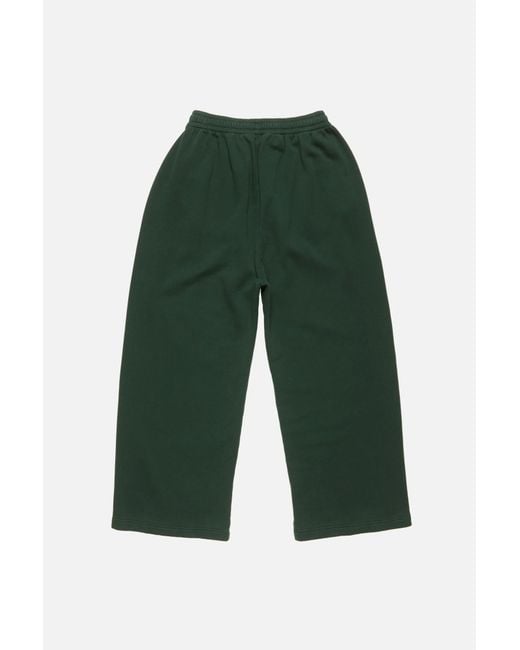 Acne Green Fleece Logo Sweatpants for men