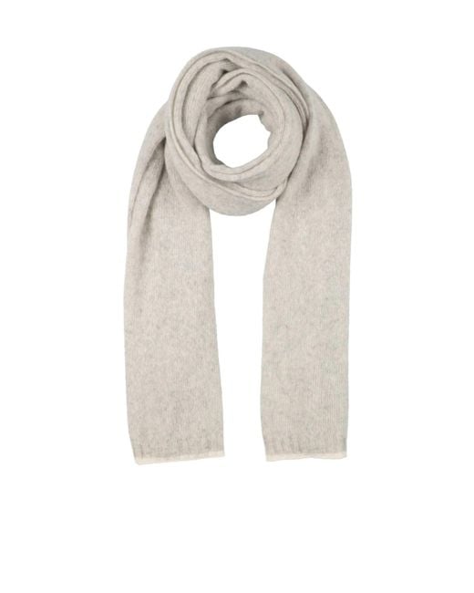 Brunello Cucinelli White Solid Color Scarves