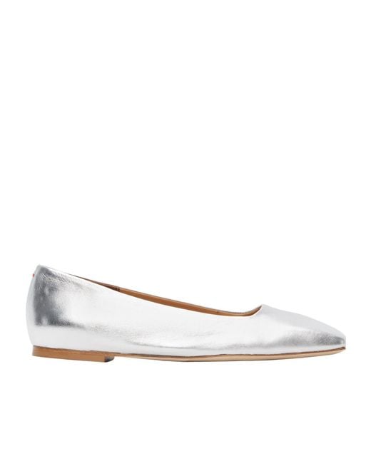 Aeyde White Matti Ballet Flats