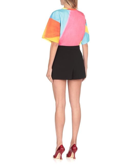 Moschino Pink Double Question Mark Print T-Shirt