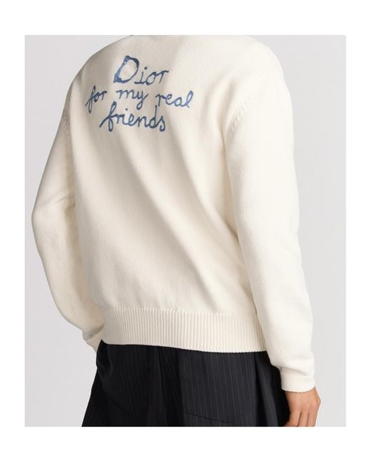 Dior White And Hylton Nel Cardigan for men