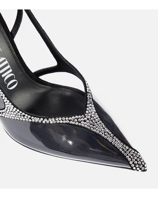 The Attico Black Venus Crystal-Embellished High-Heeled Sandals