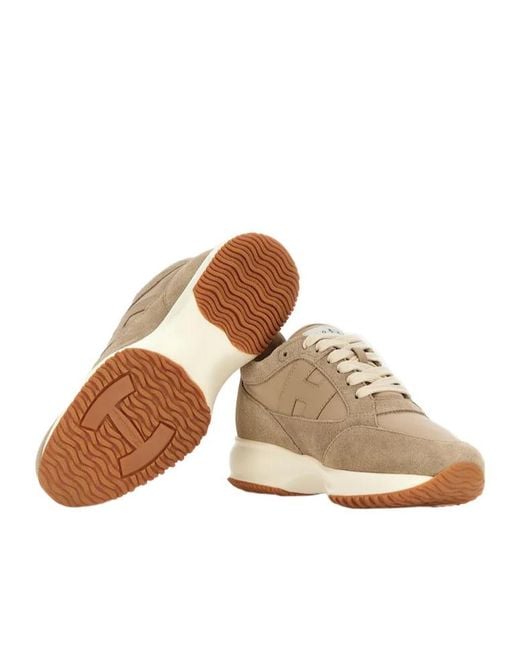 Hogan Natural Interactive Lace-Up Sneakers