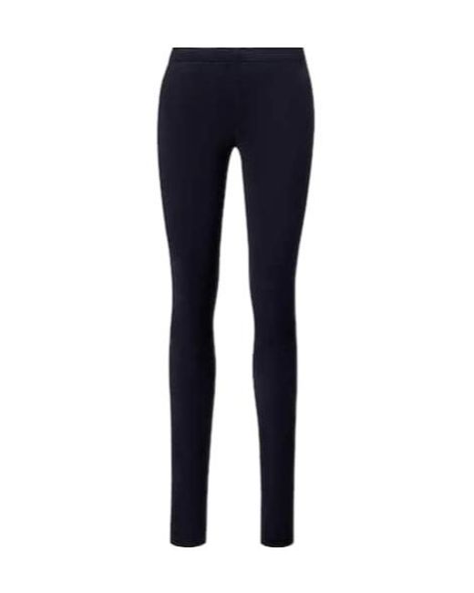 Stouls Blue Mid-Rise Suede Leggings