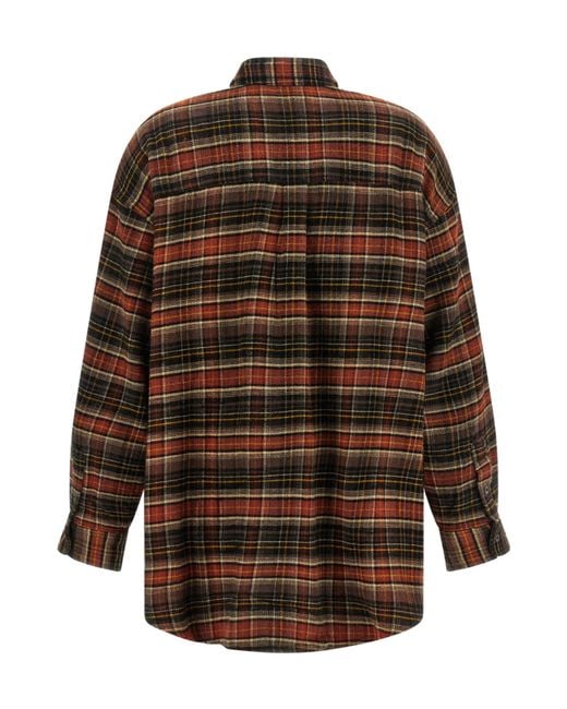R13 Brown Plaid Shirt