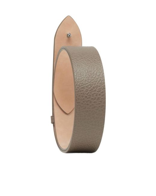 Maison Margiela Natural Four-Stitch Logo Belt for men
