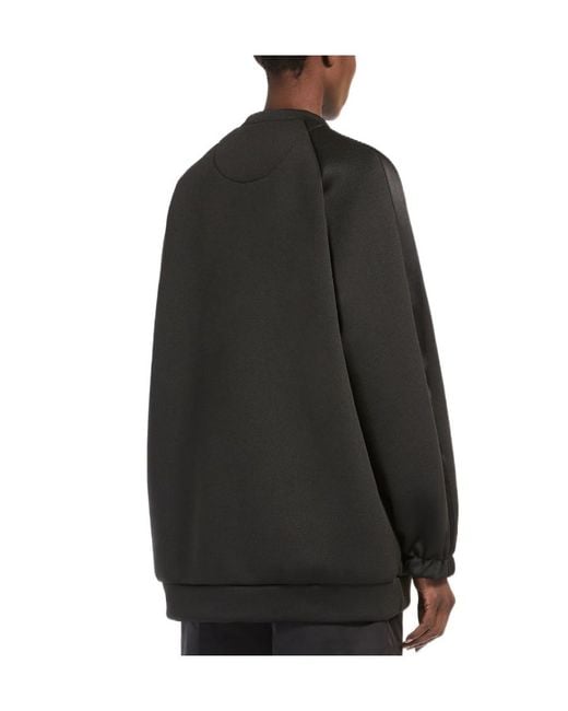 Max Mara Black Logo-Embellished Long-Sleeved Sweater