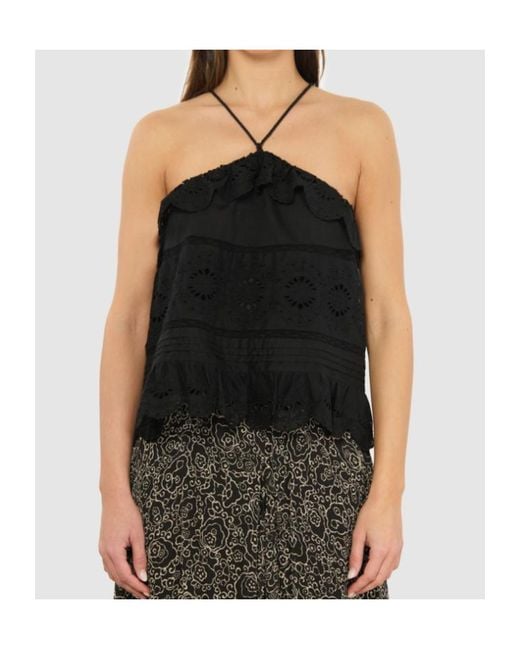 Isabel Marant Black Isabel Marant Étoile Prisha Floral Lace Top