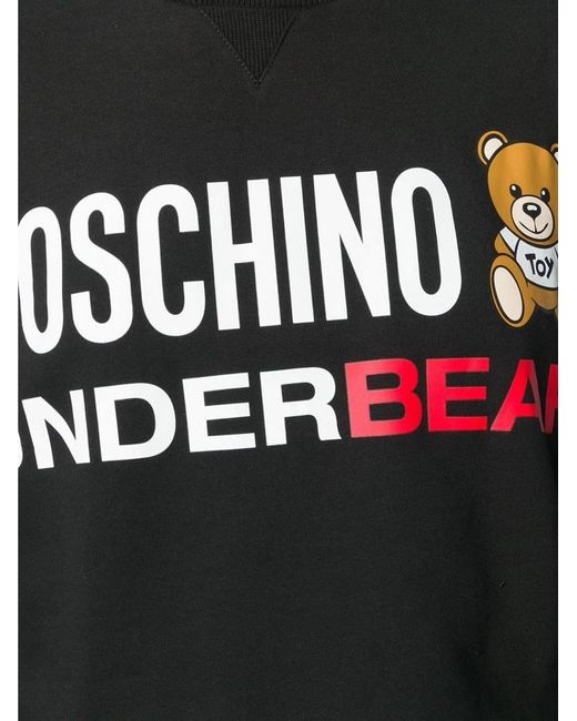 Moschino Black Teddy Printed Sweater