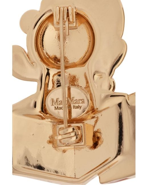 Max Mara White Teddy Bear Brooch