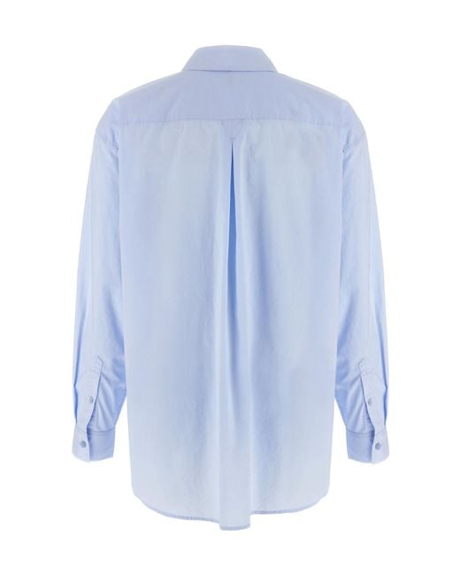 Totême Blue Totême Button-Up Long Sleeved Shirt