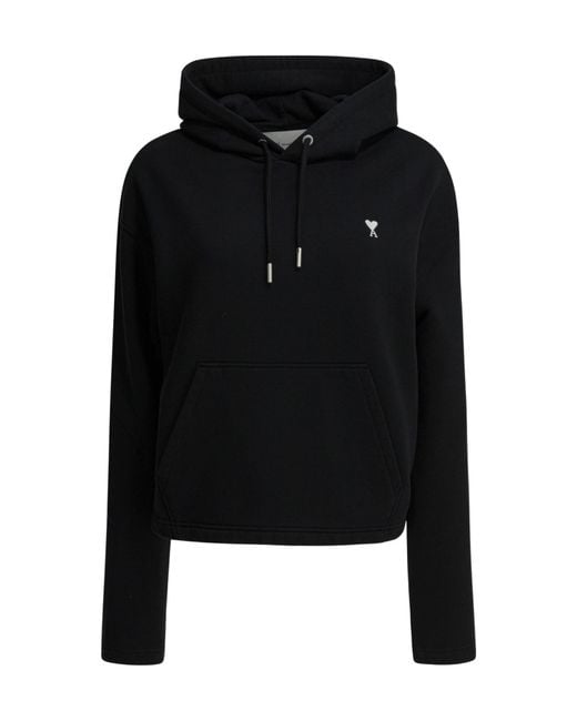 AMI Black Ami De Coeur Drawstring Hoodie