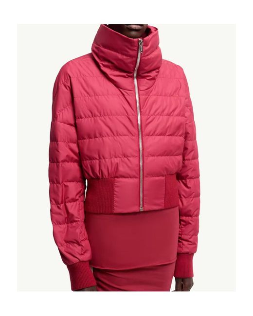 Moncler Red Moncler Rick Owens Cropped Down Jacket
