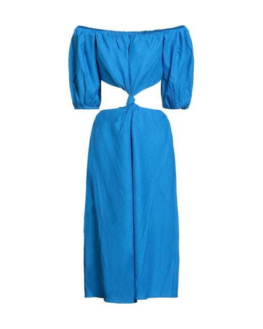Farm Rio Blue Hollow-Out Dress